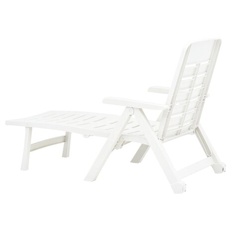 Ligbed inklapbaar kunststof wit 6
