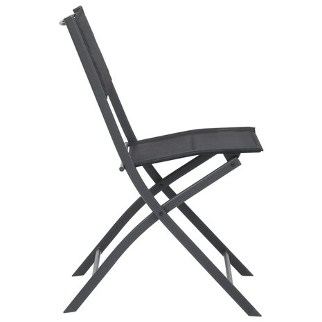 Tuinstoelen inklapbaar 2 st staal en textileen 4