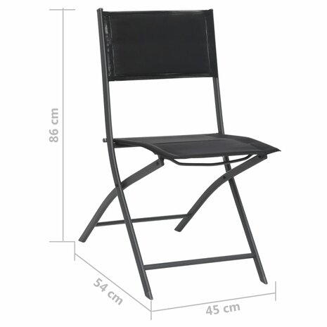 Tuinstoelen inklapbaar 2 st staal en textileen 8