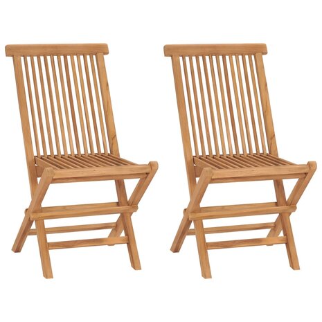 Tuinstoelen 2 st inklapbaar massief teakhout 1