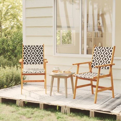 Tuinstoelen 2 st massief acaciahout 1
