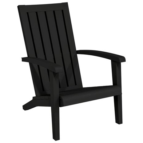 Tuinstoel Adirondack polypropeen zwart 2