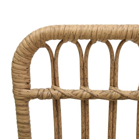 Tuinstoel poly rattan lichtbruin 5