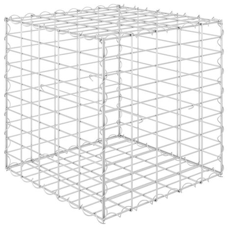 Gabion plantenbak verhoogd kubus 50x50x50 cm staaldraad 2