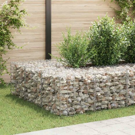 Gabion plantenbak verhoogd kubus 50x50x50 cm staaldraad 3