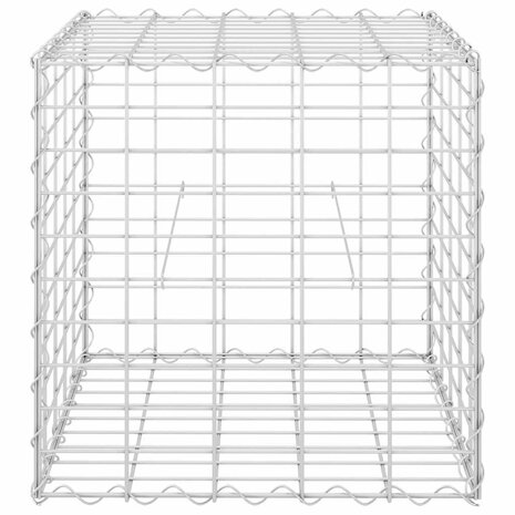 Gabion plantenbak verhoogd kubus 50x50x50 cm staaldraad 4