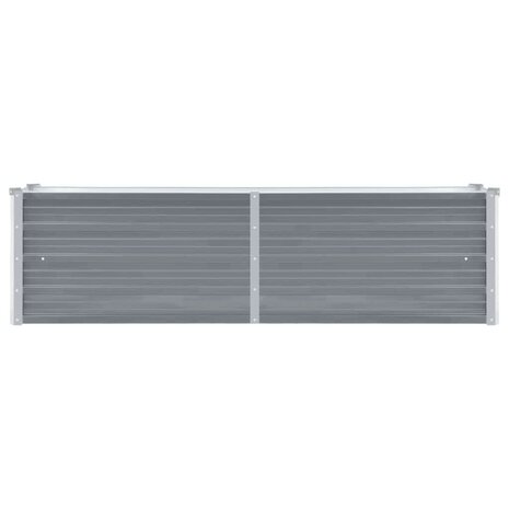 Plantenbak verhoogd 160x40x45 cm gegalvaniseerd staal grijs 3
