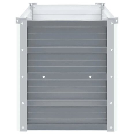 Plantenbak verhoogd 160x40x45 cm gegalvaniseerd staal grijs 4