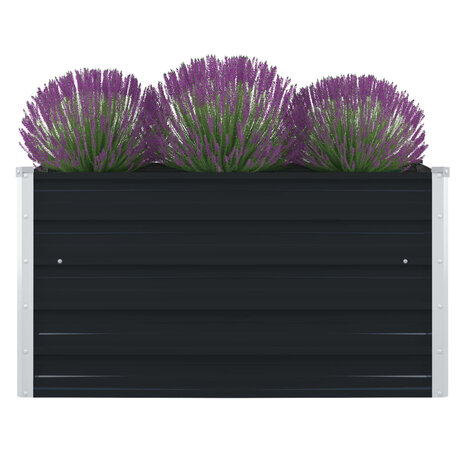 Plantenbak verhoogd 100x100x45cm gegalvaniseerd staal antraciet 1