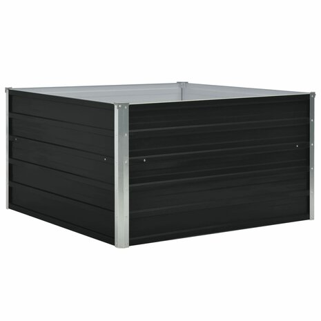 Plantenbak verhoogd 100x100x45cm gegalvaniseerd staal antraciet 2