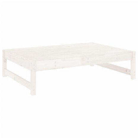 Tuinvoetenbank 120x80 cm massief grenenhout wit 2