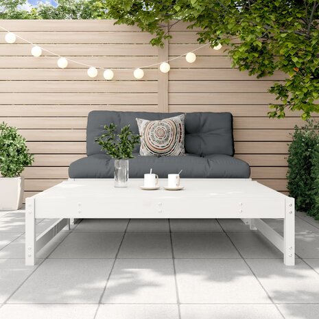 Tuinvoetenbank 120x80 cm massief grenenhout wit 3