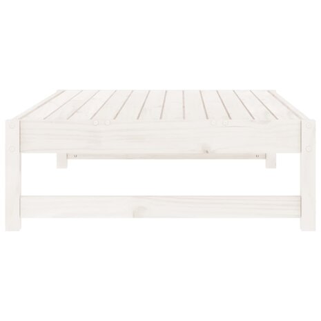 Tuinvoetenbank 120x80 cm massief grenenhout wit 5