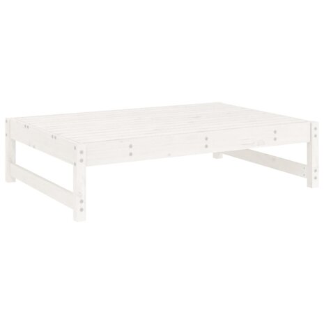 Tuinvoetenbank 120x80 cm massief grenenhout wit 6