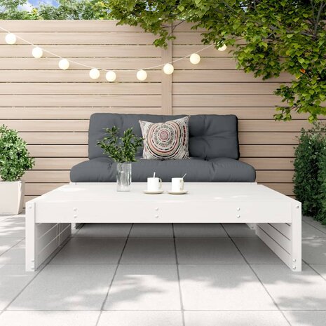 Tuinvoetenbank 120x80 cm massief grenenhout wit 3