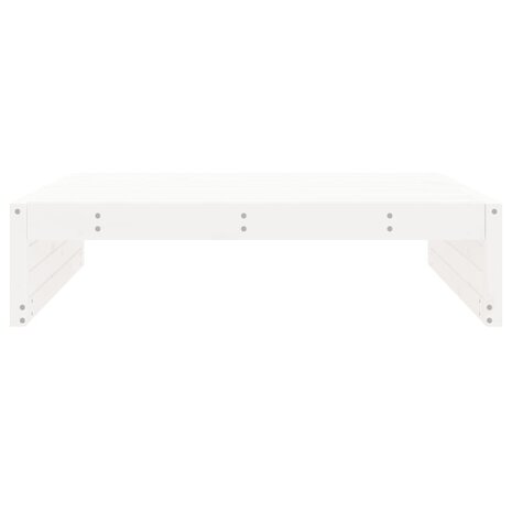 Tuinvoetenbank 120x80 cm massief grenenhout wit 4