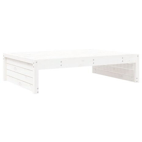 Tuinvoetenbank 120x80 cm massief grenenhout wit 6