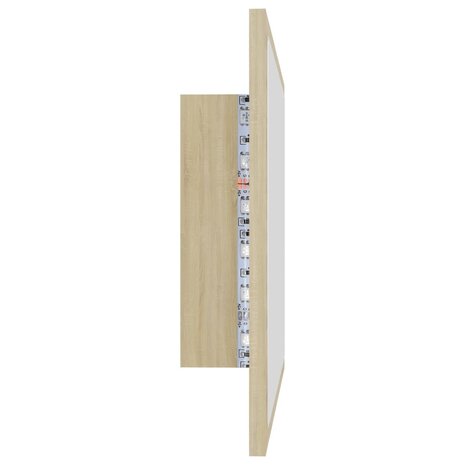 Badkamerspiegel LED 60x8,5x37 cm acryl sonoma eikenkleurig 5