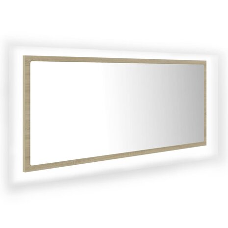 Badkamerspiegel LED 100x8,5x37 cm acryl sonoma eikenkleurig 2