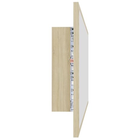 Badkamerspiegel LED 100x8,5x37 cm acryl sonoma eikenkleurig 8