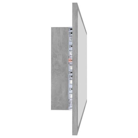Badkamerspiegel LED 100x8,5x37 cm acryl betongrijs 8