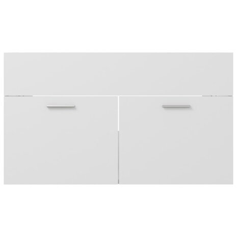 Wastafelkast 80x38,5x46 cm bewerkt hout wit 5