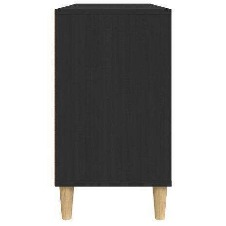 Wastafelkast 80x33x60 cm bewerkt hout zwart 8