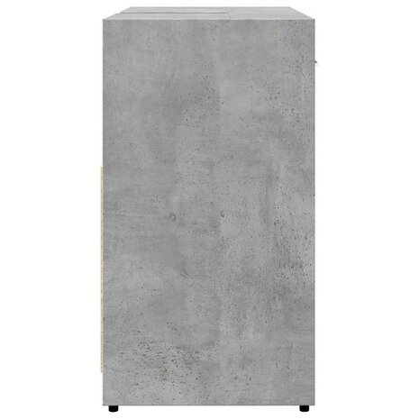 Wastafelkast 60x33x60 cm bewerkt hout betongrijs 7