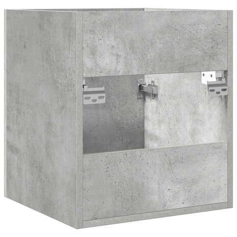 Wastafelkast 41x38,5x46 cm bewerkt hout betongrijs 6