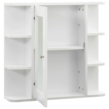 Badkamerspiegelkast 66x17x63 cm MDF wit 3