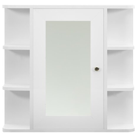 Badkamerspiegelkast 66x17x63 cm MDF wit 4