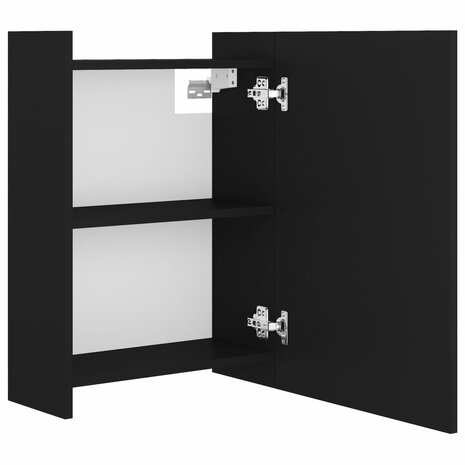 Badkamerspiegelkast 62,5x20,5x64 cm bewerkt hout zwart 8
