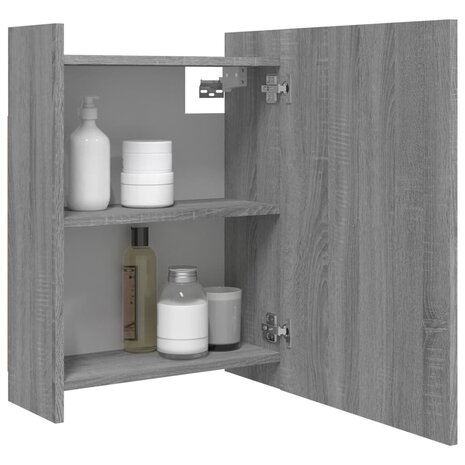 Badkamerspiegelkast 62,5x20,5x64 cm bewerkt hout grijs sonoma 5
