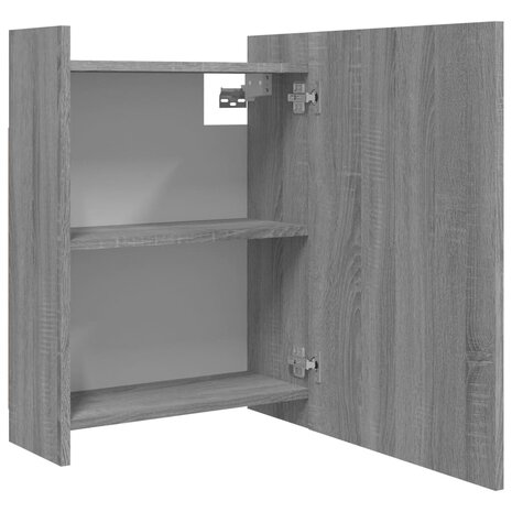 Badkamerspiegelkast 62,5x20,5x64 cm bewerkt hout grijs sonoma 7