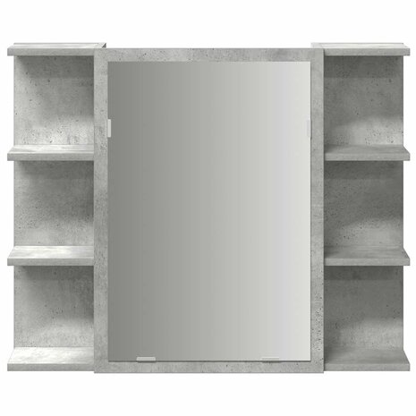 Badkamerspiegelkast 80x20,5x64 cm bewerkt hout betongrijs 4
