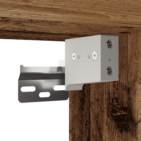 Badkamerspiegelkast 80x20,5x64 cm bewerkt hout oud houtkleurig 9