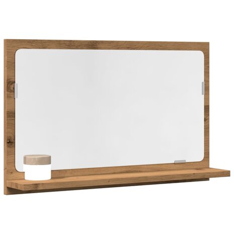 Badkamerspiegelkast 60x11x37 cm bewerkt hout artisanaal eiken 1