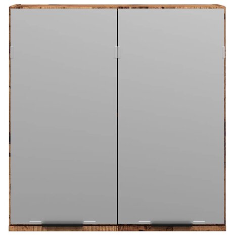 Badkamerspiegelkast 64x20x66,5 cm bewerkt hout oud houtkleurig 4