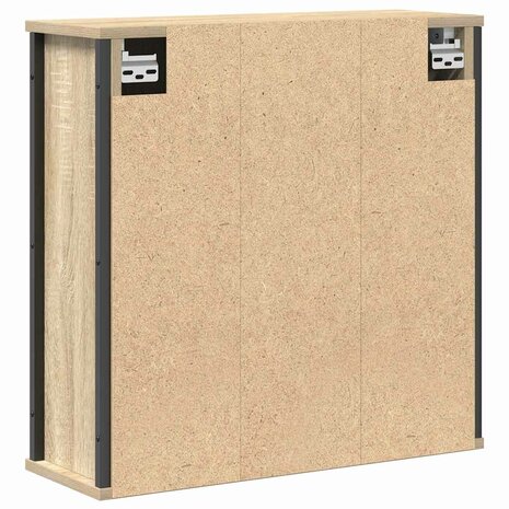 Badkamerwandkast met spiegel 60x21x60 cm sonoma eikenkleurig 7