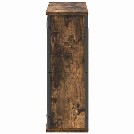 Badkamerwandkast met spiegel 60x21x60 cm gerookt eiken 6