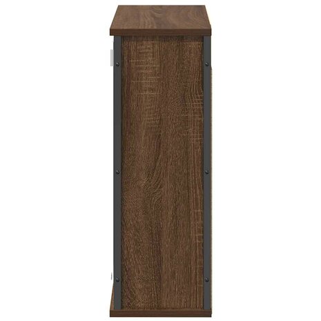 Badkamerwandkast met spiegel 60x21x60 cm bruin eiken 6