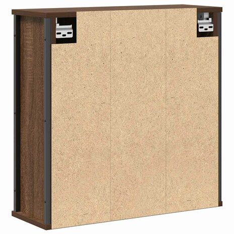 Badkamerwandkast met spiegel 60x21x60 cm bruin eiken 7