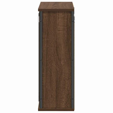 Badkamerwandkast met spiegel 50x21x60 cm bruin eikenkleurig 7