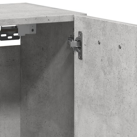 Badkamerwandkast 30x30x80 cm bewerkt hout betongrijs 9