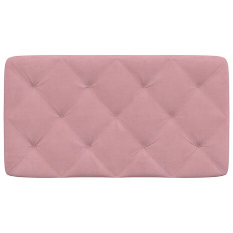 Hoofdbordkussen 80 cm fluweel roze 5