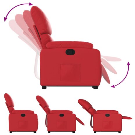 Sta-op-stoel kunstleer rood 7