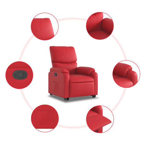 Sta-op-stoel kunstleer rood 8
