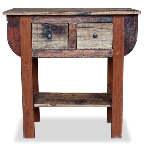 Wandtafel 80x35x80 cm gemengd gerecycled hout 2