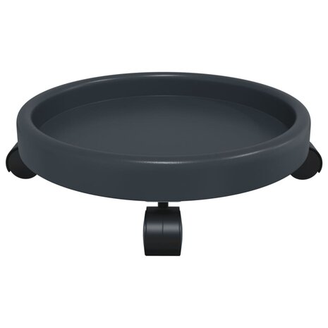 Plantentrolleys 2 st met wielen ø34 cm 35 kg grijs 6