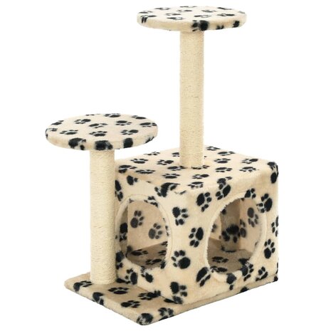 Kattenkrabpaal met sisal krabpalen 60 cm pootafdrukken beige 2